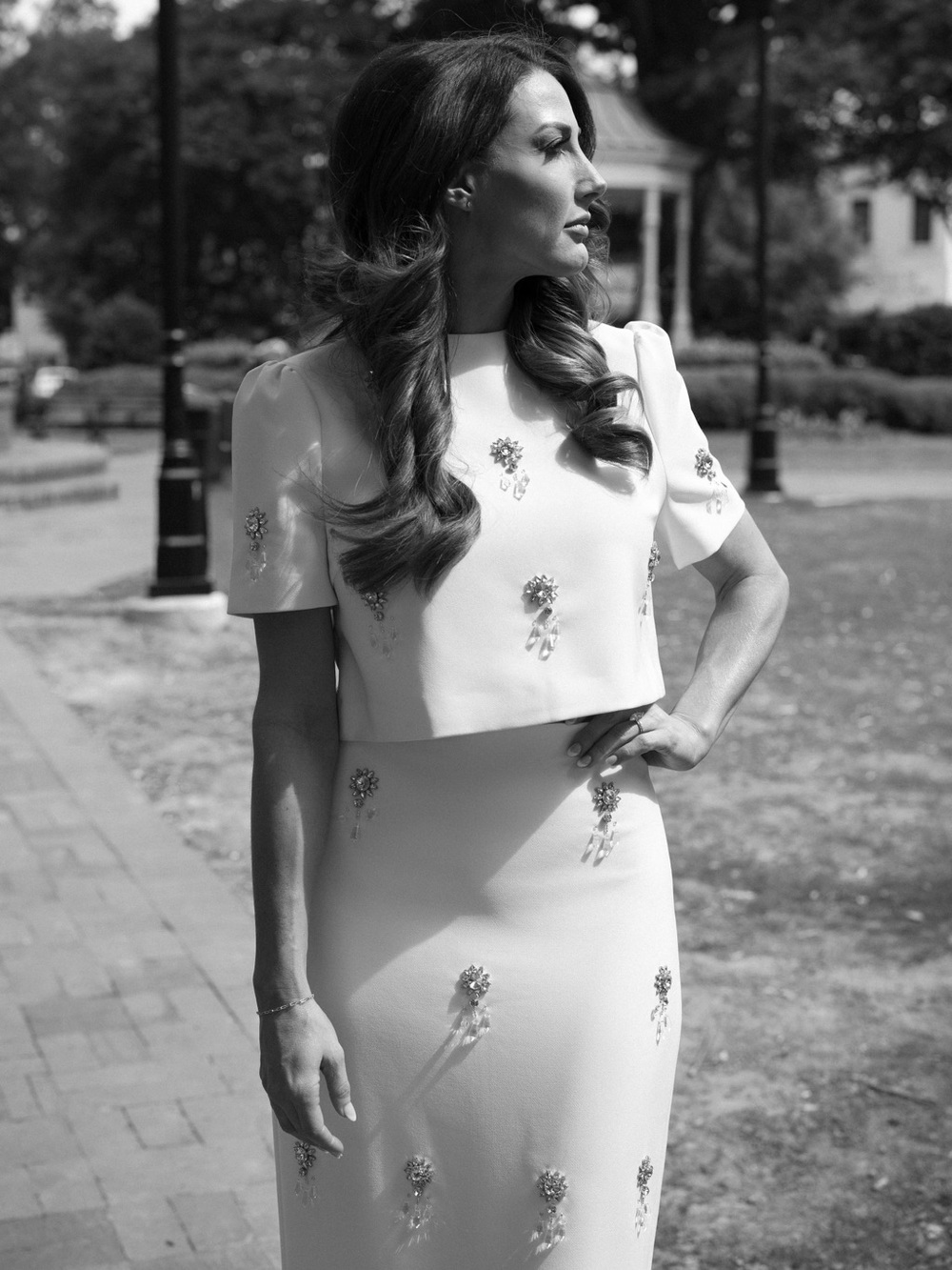 Odd Muse - White Embellished Top and Skirt - Picture 9 of 14